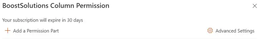 BOOST SOLUTIONS Column Permission App User Guide - Check Subscription Status