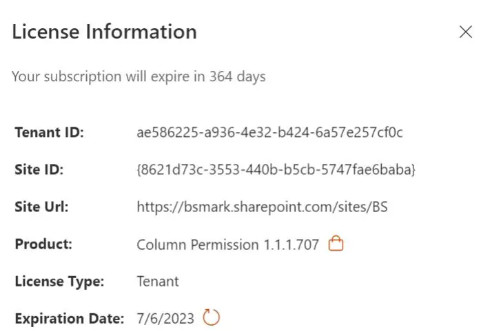 BOOST SOLUTIONS Column Permission App User Guide - If you purchase a tenant subscription