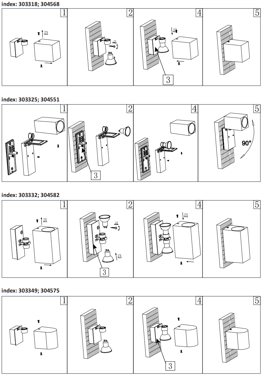 Sanico BOSTON 2xGU10 Wall Lamp - FIG 2