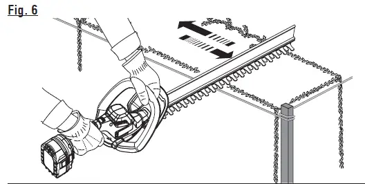RYOBI P2690VNM Lithium-Ion Cordless Hedge Trimmer-6