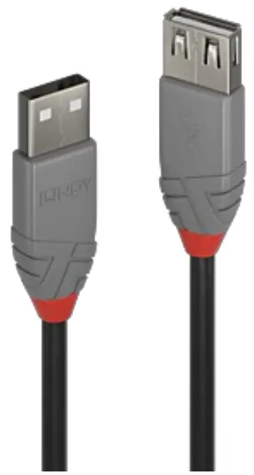 LINDY 36700 Rallonge USB 2.0 type A Anthra Line 0.2m -