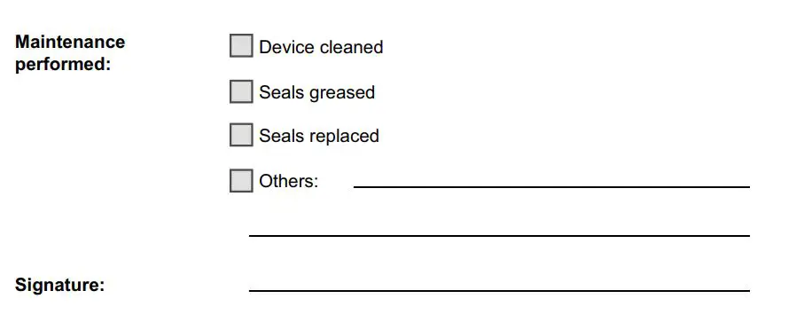 resideo Braukmann BFW112 Systemtrenner User Manual - Maintenance Report