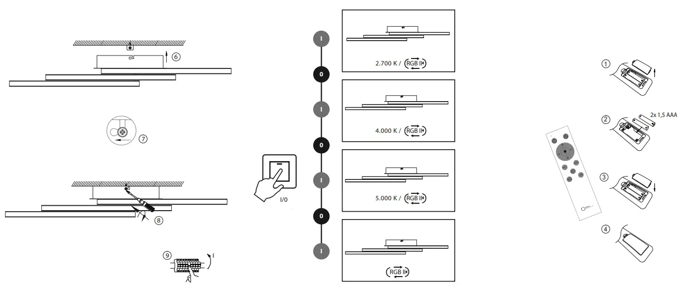 LeuchtenDirekt 14636 55 Felix60 LED Ceiling Light - fig