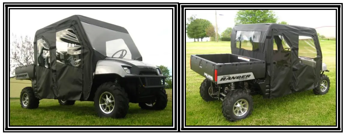 FALCON RIDGE PO-08 and 09Crew-FC01 08-09 Polaris Ranger Crew Full Cab With Vinyl Windshield - Figure 4