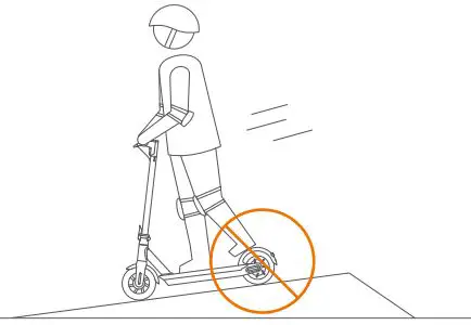 MASERATI MC e-Scooter User Manual - Do not keep your feet on the rear fender