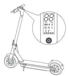 MASERATI MC e-Scooter User Manual - Power on the KickScooter and check the battery level