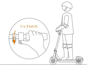 MASERATI MC e-Scooter User Manual - Put your other foot on the footrest to keep both feet stable
