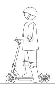 MASERATI MC e-Scooter User Manual - Stand on the footrest with one foot and push off with another foot to start gliding