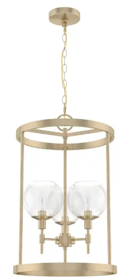 Hunter 19749 Xidane 3 Light 15 inch Alturas Gold Foyer Pendant Ceiling Light