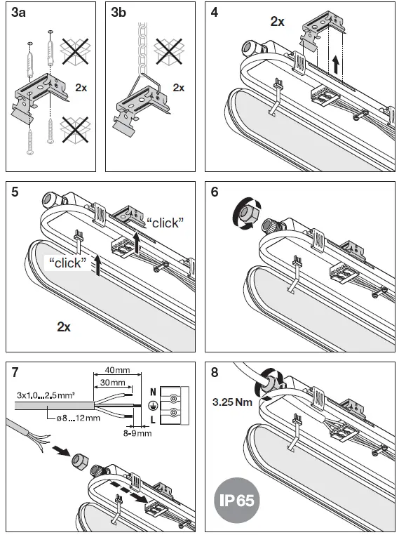 LEDVANCE Damp Proof IP65 1500mm 46W-4000K neutral white 3