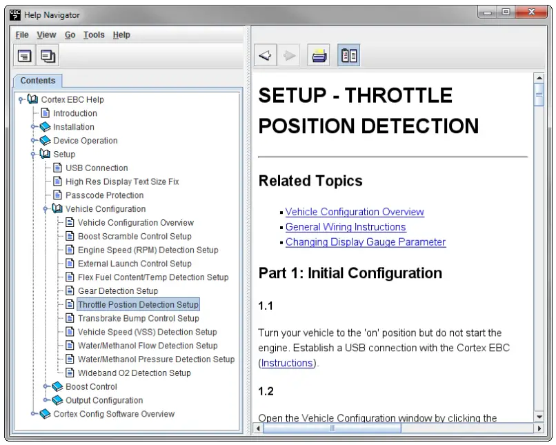 THROTTLE POSITION DETECTION