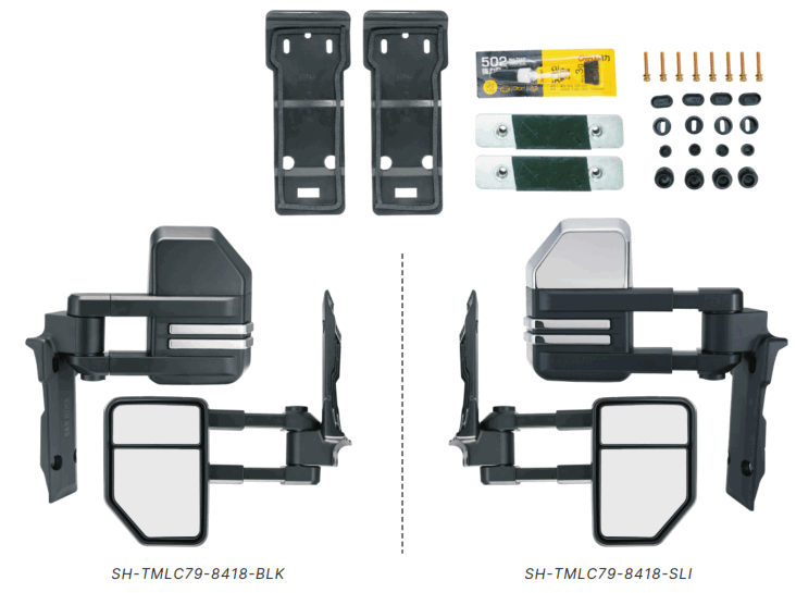 SAN HIMA SH TMLC79 8418 SLI Towing Mirrors - fig
