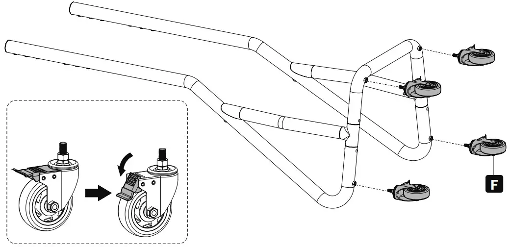 TRIPP LITE DMCSP4560HDS Heavy Duty Streamline Portrait Mobile Cart - Figure 4