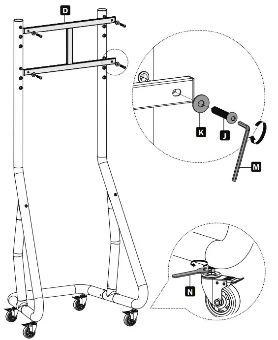 TRIPP LITE DMCSP4560HDS Heavy Duty Streamline Portrait Mobile Cart - Figure 5