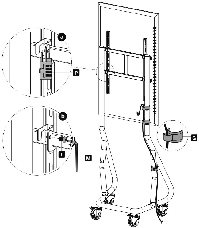 TRIPP LITE DMCSP4560HDS Heavy Duty Streamline Portrait Mobile Cart - Figure 9
