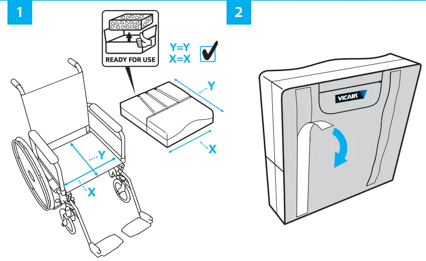 VICAIR Active 02 Wheelchair Cushion - Figure 1