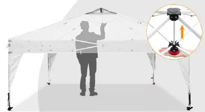 EAGLE PEAK E100SKT 10 ft. x 10 ft. Gray Outdoor Pop Up Canopy Tent 01