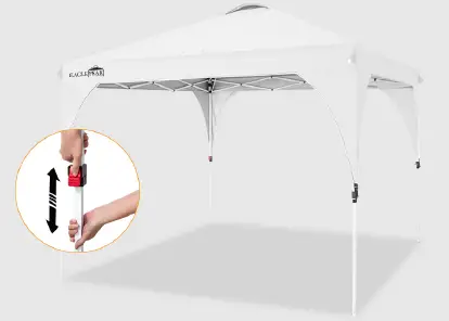 EAGLE PEAK E100SKT 10 ft. x 10 ft. Gray Outdoor Pop Up Canopy Tent 01