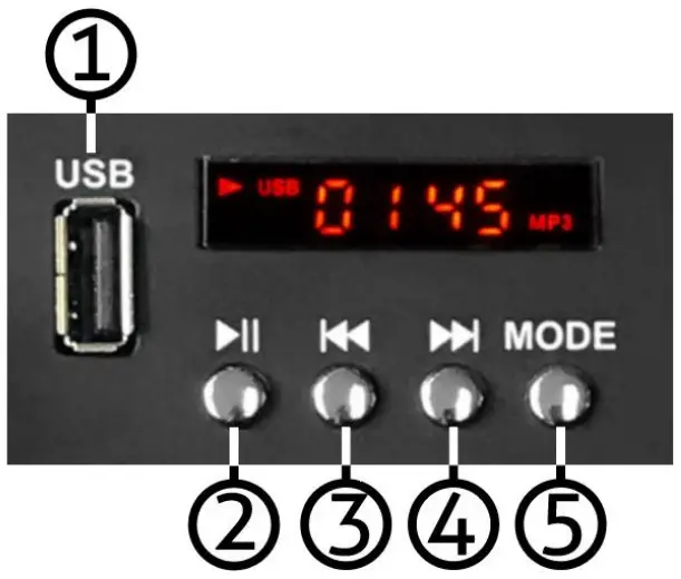 VONYX STM2270 4 Channel Mixer Sound Effects - DISPLAY