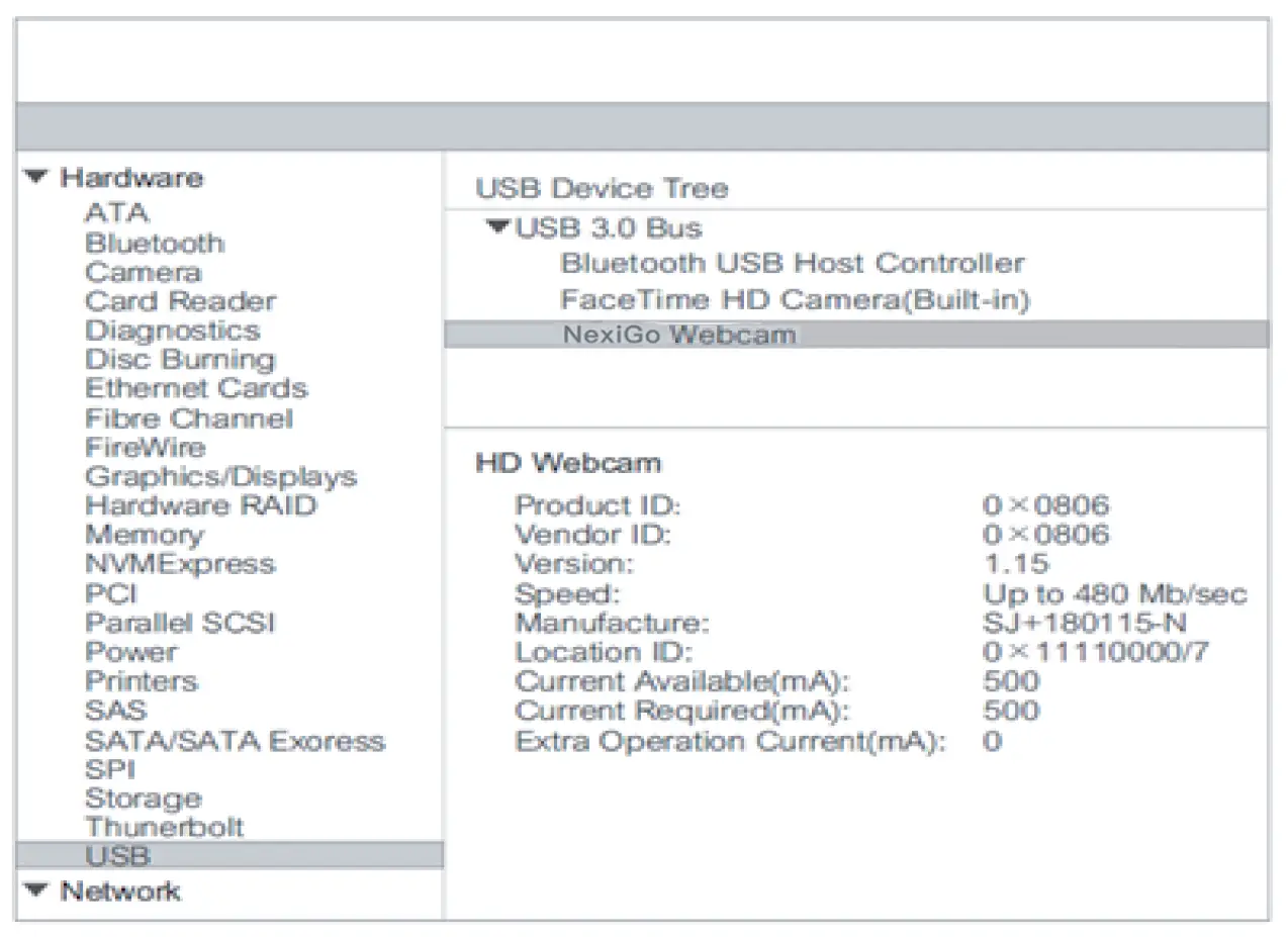 NexiGo Setup Interface