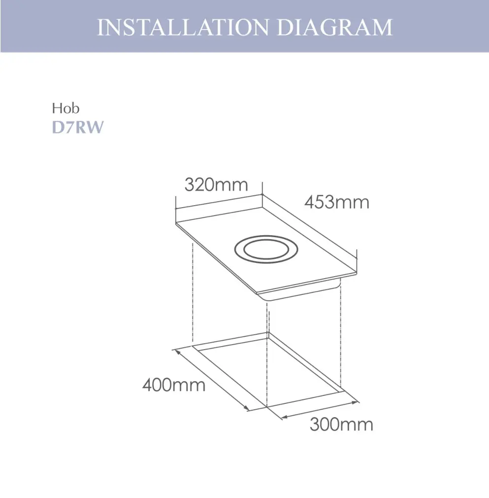 FOTILE D7RW Electrical Hob Installation Guide