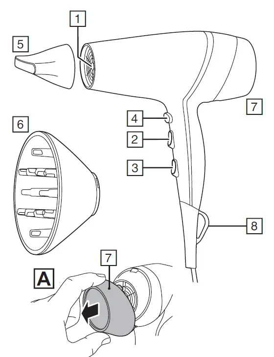 REMINGTON D4740 Shea Soft Hair Dryer 1
