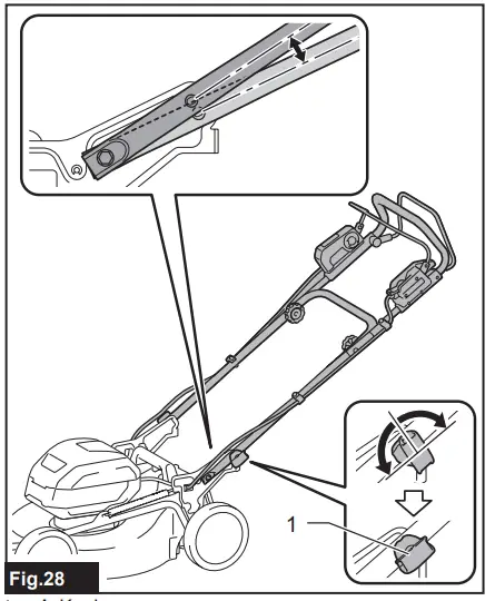 Adjusting the handle height