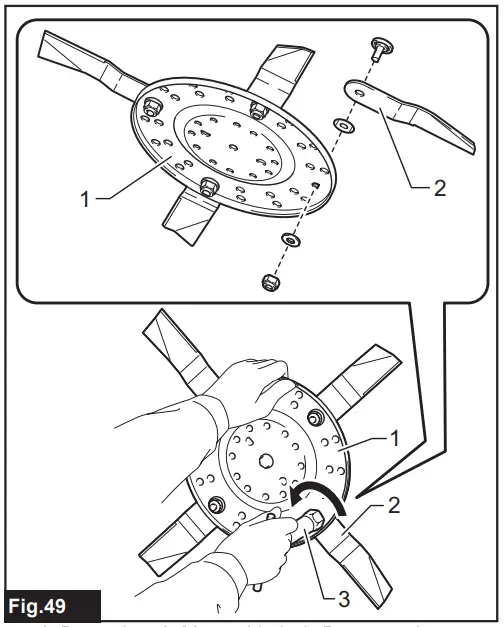 Removing mower blade