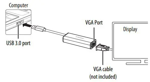 INSIGNIA NS-PCA3V USB to VGA Adapter User Guide - INSTALLING THE DRIVER