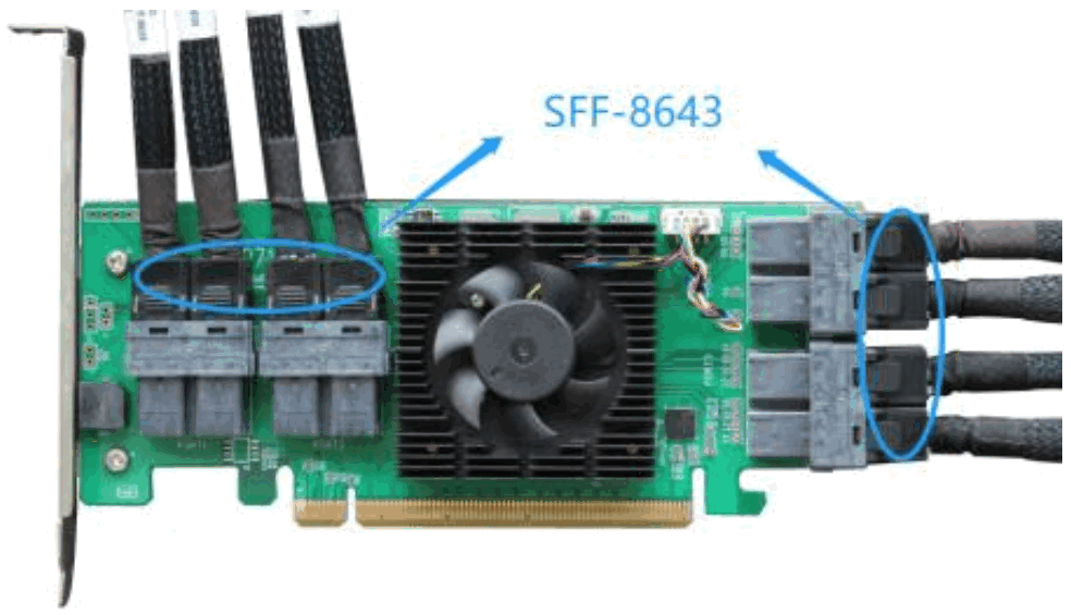 HighPoint Technologies R1180 Port to PCIe 30 x16 NVMe HBA Controller - fig 1