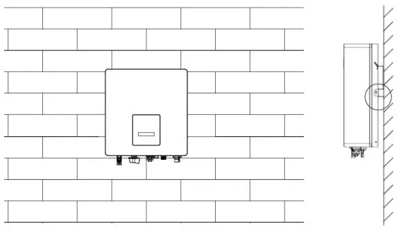 FOX-ESS 0.7-3.3kW Single Phase Inverter Installation Guide - Hang the inverter over the bracket, slightly lower the inverter