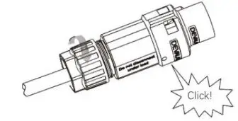 FOX-ESS 0.7-3.3kW Single Phase Inverter Installation Guide - Push the threaded sleeve into the socket
