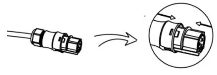 FOX-ESS 0.7-3.3kW Single Phase Inverter Installation Guide - Push the threaded sleeve to connection terminal until both are locked tightly on the inverter