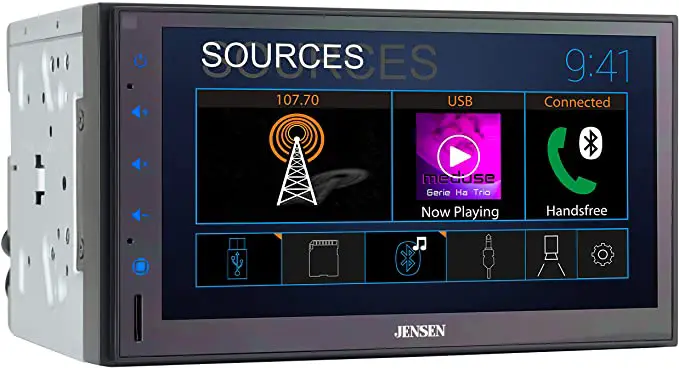 JENSEN CMR682 Multimedia Receiver with Bluetooth Featuring a 6.8-Inch Digital Touch Screen TFT