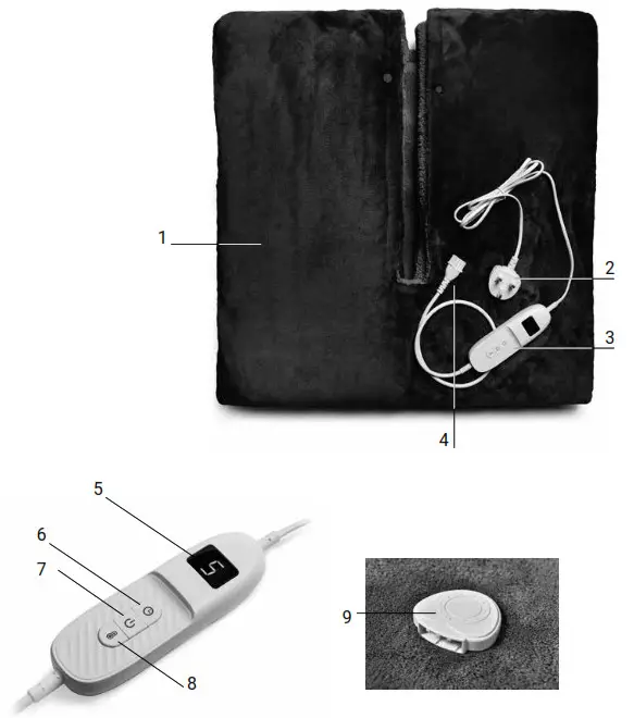 LAKELAND 63621 Grey Heated Poncho- PRODUCT FEATURES