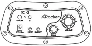 X Rocker 5127301 2.1 Wireless SE Video Gaming Floor Rocker - CONTROL PANEL OVERVIEW