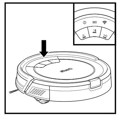 Shark 700 Series AV753 Ion Robot Vacuum Cleaner- BUTTONS AND INDICATOR