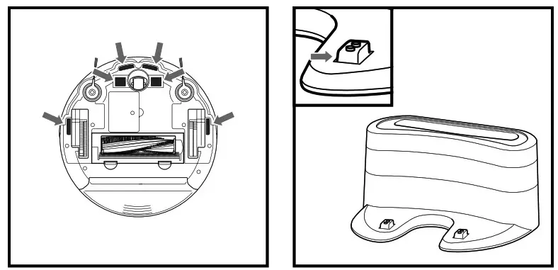 Shark 700 Series AV753 Ion Robot Vacuum Cleaner- CLEANING SENSORS