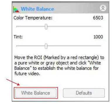 JorVet MKT-7.5.3-L-304.001 BioVID 4K Ultra HD Camera Instruction Manual - White Balance