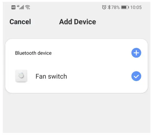 tuya HF201607 WiFi+RF Fan Light Switch Fan Switch - device you want to add and click