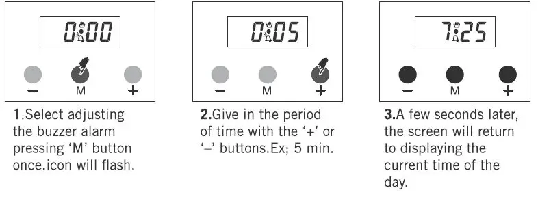 Adjusting the buzzer alarm 1