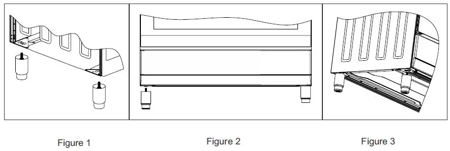 INSTALLATION OF THE APPLIANCE FEET