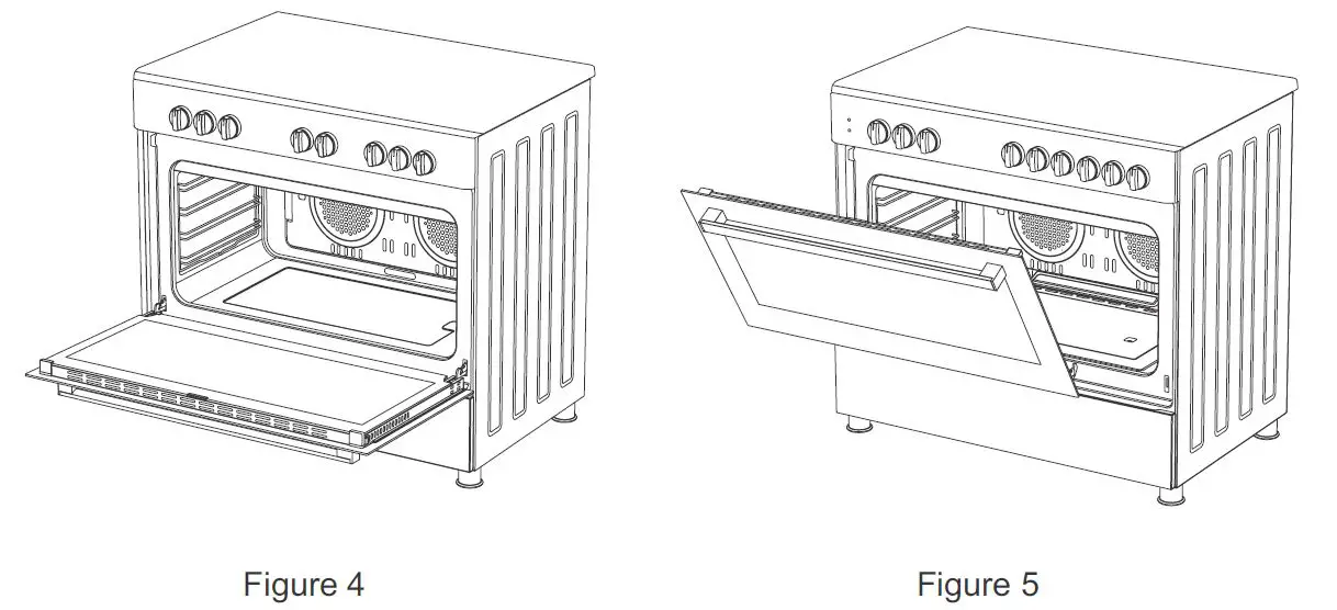 INSTALLATION OF THE OVEN DOOR