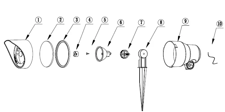 HARBOR FREIGHT 57696 Low Voltage Pathway Light Owner's Manual Fig3