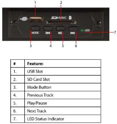 digitech Turntable In Built Speakers - Product Diagram 2