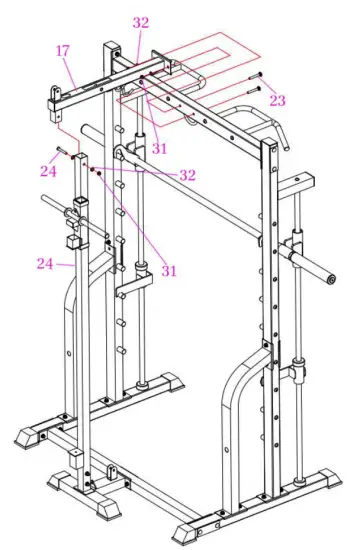 FRENCH FITNESS MSC8 Multi Smith Cable Machine - assembaly6