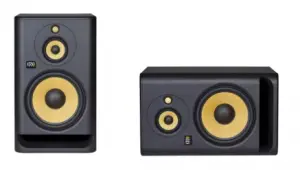 a close up of a speaker