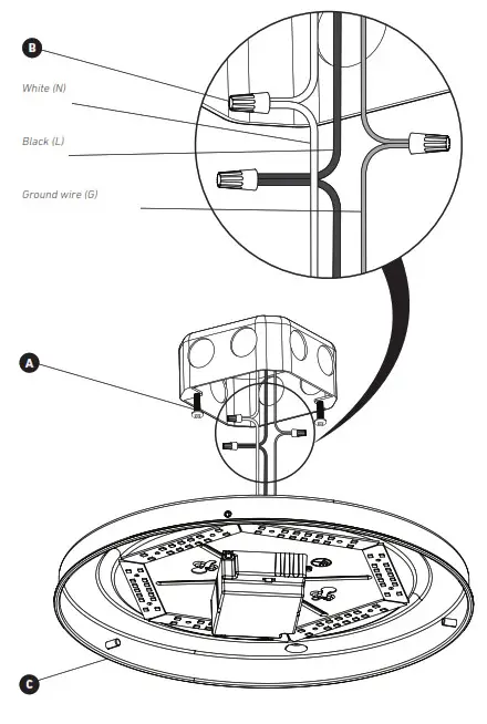 artika FM ORC BL Led Ceiling Light Fixture - CONNECTION