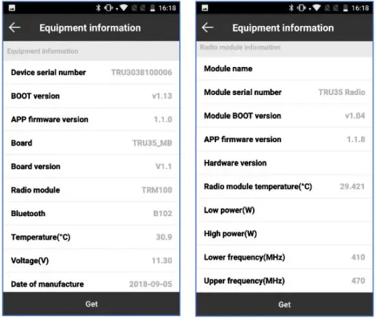 e survey TRU35 Wireless Data Transceiver - information