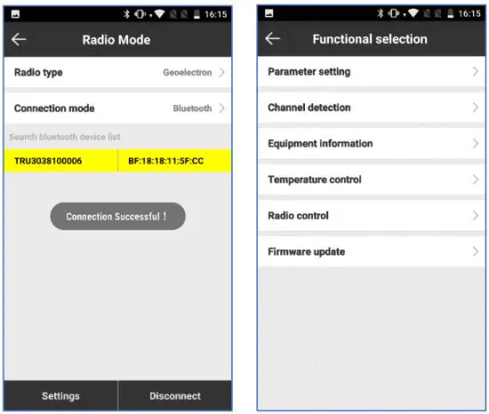 e survey TRU35 Wireless Data Transceiver - setting